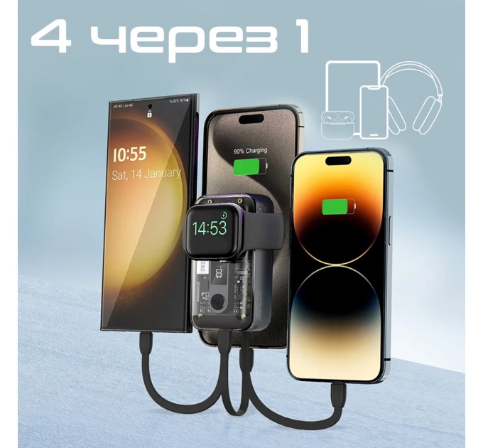 Універсальна мобільна батарея Promate Mavrix 10000mAh 35W Black (mavrix.black)