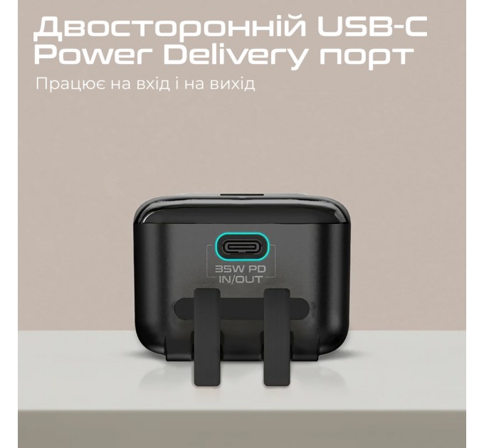 Універсальна мобільна батарея Promate Mavrix 10000mAh 35W Black (mavrix.black)