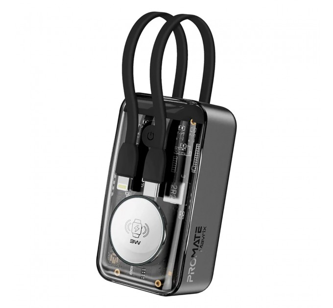Універсальна мобільна батарея Promate Mavrix 10000mAh 35W Black (mavrix.black)