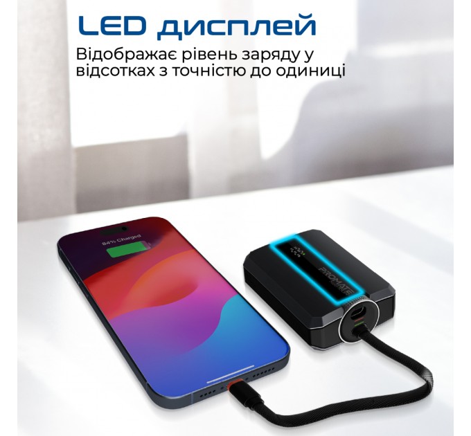 Promate Універсальна мобільна батарея Promate Neo-10Uni 10000mAh 30W Black (neo-10uni.black)