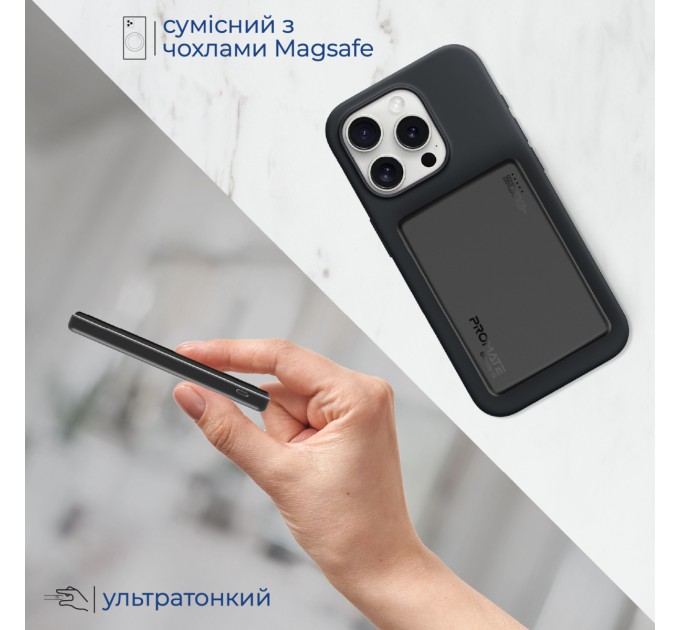 Універсальна мобільна батарея Promate Blade-5 5000mAh 20W Black (blade-5.black)