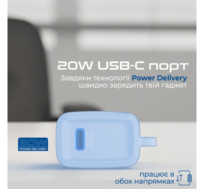 Promate Універсальна мобільна батарея Promate Nanopack-5 5000mAh 20W Blue (nanopack-5.navy)