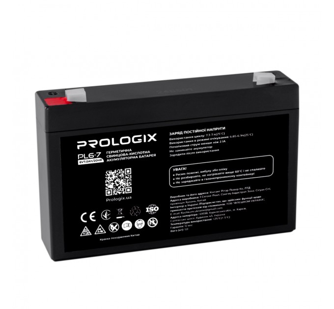 Prologix Акумуляторна батарея Prologix 6V 7AH (PL6-7) AGM