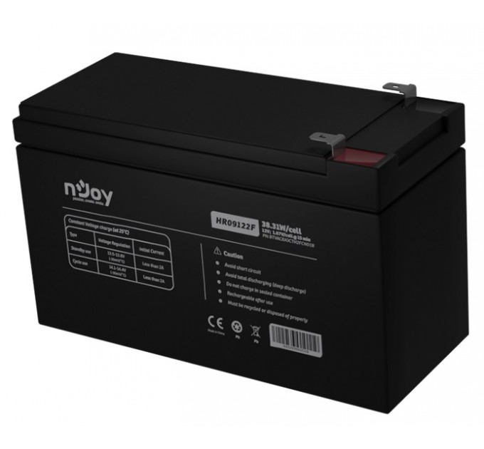 nJoy Акумуляторна батарея Njoy HR09122F 12V 9AH (BTVACIUOCTH2FCN01B) AGM