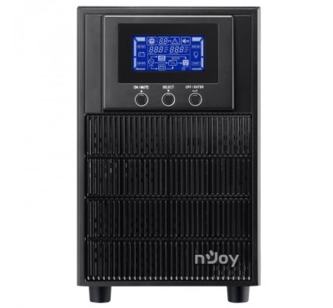 nJoy ИБП NJOY Aten Pro 2000 (PWUP-OL200AP-AZ01B), Online, 3 x Schuko, USB, LCD, металл