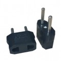 Noname Переходник вилка Тип А (CN) - Евровилка (EU) плоский пластиковий, чорний (2000700008311)