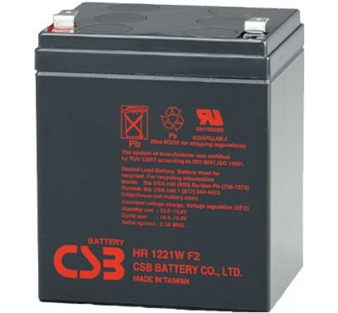 Акумуляторна батарея CSB 12V 5AH (HR1221W) AGM