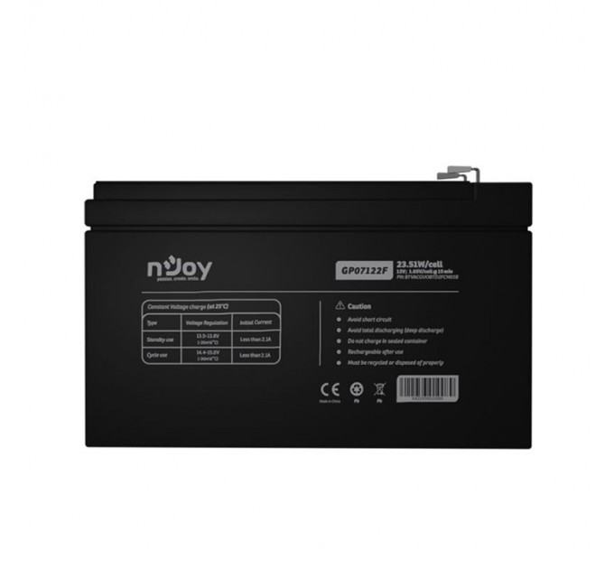 nJoy Акумуляторна батарея Njoy GP07122F 12V 7AH (BTVACGUOBTD2FCN01B) AGM