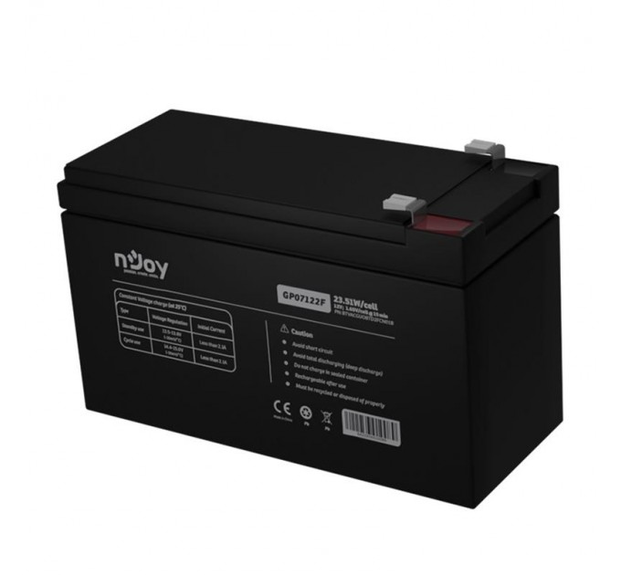 nJoy Акумуляторна батарея Njoy GP07122F 12V 7AH (BTVACGUOBTD2FCN01B) AGM