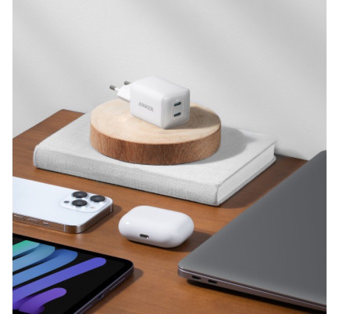 Anker Зарядний пристрій Anker PowerPort 521 Nano Pro - 40W 2xUSB-C PIQ3.0 White (A2038G21)