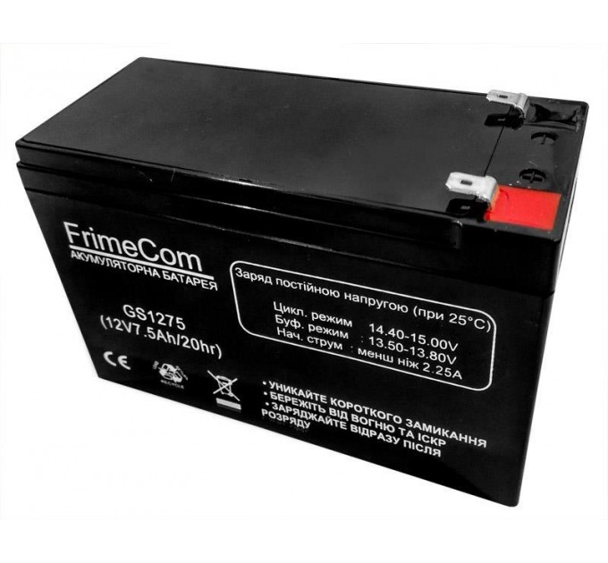 FrimeCom Акумуляторна батарея FrimeCom 12V 7.5AH (GS1275) AGM