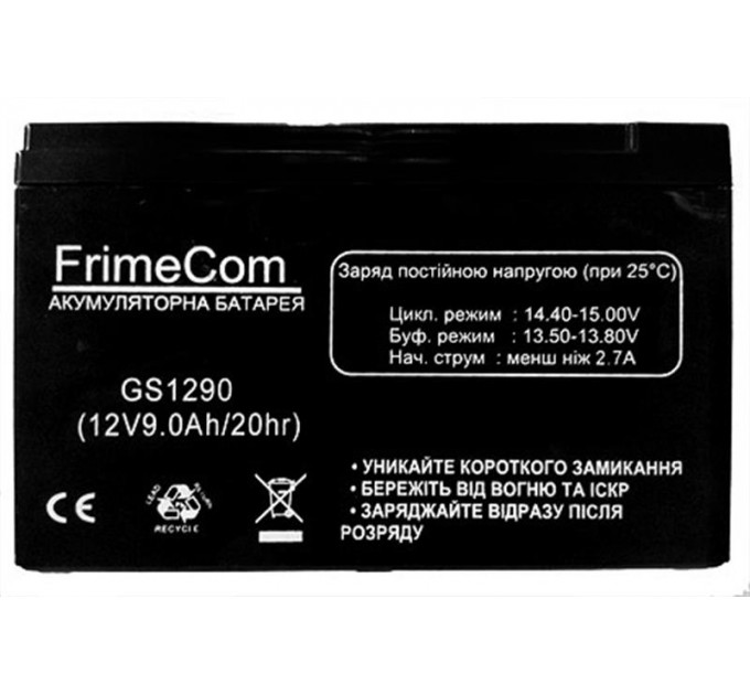 FrimeCom Акумуляторна батарея FrimeCom 12V 9AH (GS1290) AGM