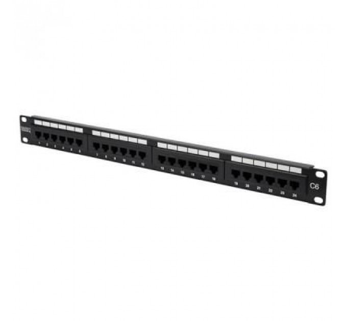 Патч-панель Digitus 19" 24хRJ-45 UTP cat. 6 в сборе (DN-91624U)