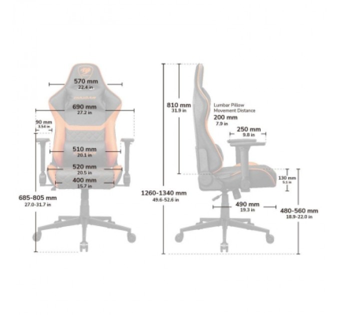 Cougar Крісло ігрове Cougar Armor One V2 Gold