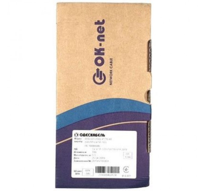 OK-Net Кабель мережевий OK-Net UTP 100м cat.5e (U/UTP-cat.5E) (КПВ-ВП (100) 4х2х0,49 / 100)