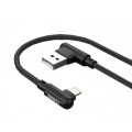 Foneng Кабель Foneng X70 90-degree Angle Gaming Cable (3A) USB - Lightning, 1 м, Black (X70-CA-DAG-IP)