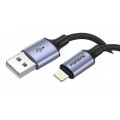 Foneng Кабель Foneng X95 Metal Head Braided Cable (3A) USB - Lightning, 1.2 м, Black (X95-CA-IP)