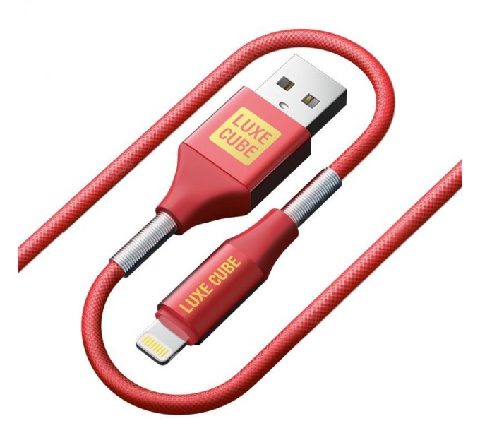 Luxe Cube Кабель Luxe Cube Armored USB - Lightning (M/M), 1 м, червоний (8886668686099)