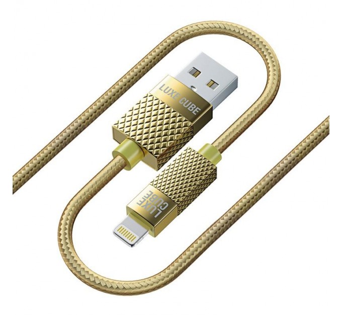 Luxe Cube Кабель Luxe Cube Premium USB - Lightning (M/M), 1 м, золотистий (8886668686150)