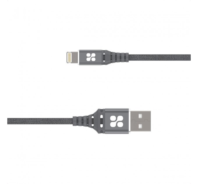 Promate Кабель Promate USB - Lightning (M/M), 2.4 A, 1.2 м, NerveLink-i Grey (nervelink-i.grey)