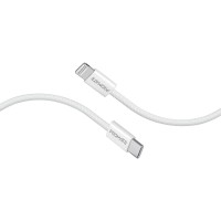 Кабель Promate USB Type-C - Lightning (M/M), 3 A, 27 W, 1.2 м, EcoLine-Ci120 White (ecoline-ci120.white)