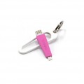 Remax Кабель Remax RC-024i Portable USB - Lightning, 0.07м Pink (2000700004658)
