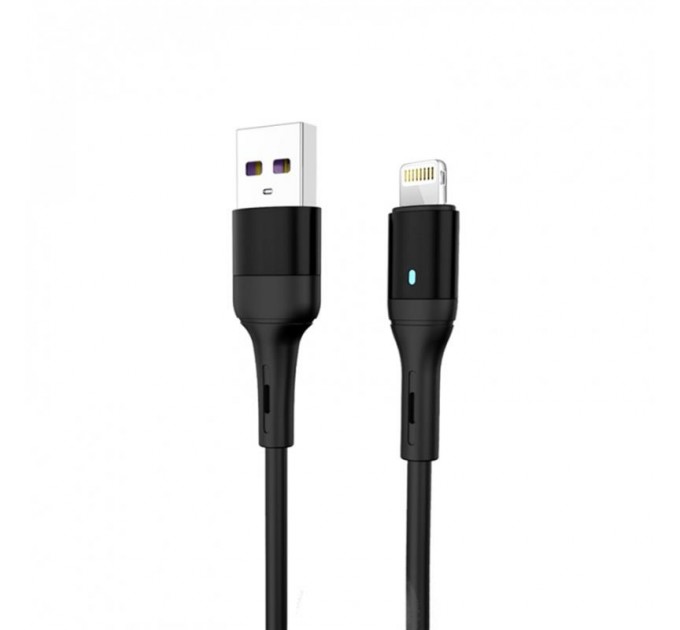 SkyDolphin Кабель SkyDolphin S06L LED Smart Power USB - Lightning (M/M), 1 м, Black (USB-000554)