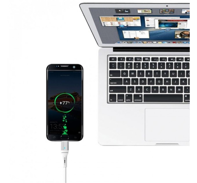 SkyDolphin Кабель SkyDolphin S06L LED Smart Power USB - Lightning (M/M), 1 м, White (USB-000555)