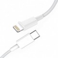 SkyDolphin Кабель SkyDolphin S12L Frost Line USB Type-C - Lightning (M/M), 1 м, White (SDUSB-000576)