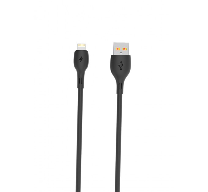 SkyDolphin Кабель SkyDolphin S22L Soft Silicone USB - Lightning (M/M), 1 м, Black (USB-000601)