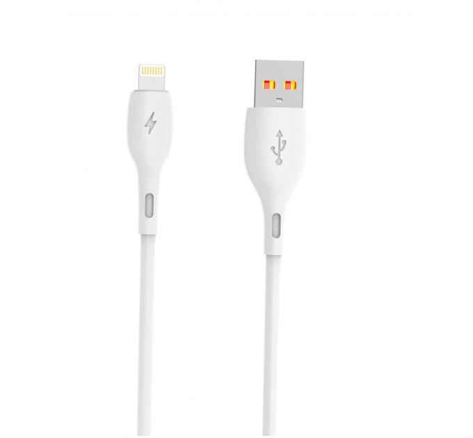 SkyDolphin Кабель SkyDolphin S22L Soft Silicone USB - Lightning (M/M), 1 м, White (USB-000599)