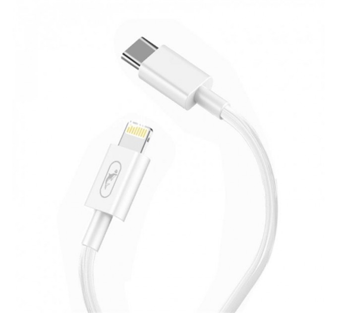 SkyDolphin Кабель SkyDolphin S57L USB Type-C - Lightning (M/M), PD 18 W,  1 м, White (USB-000545)