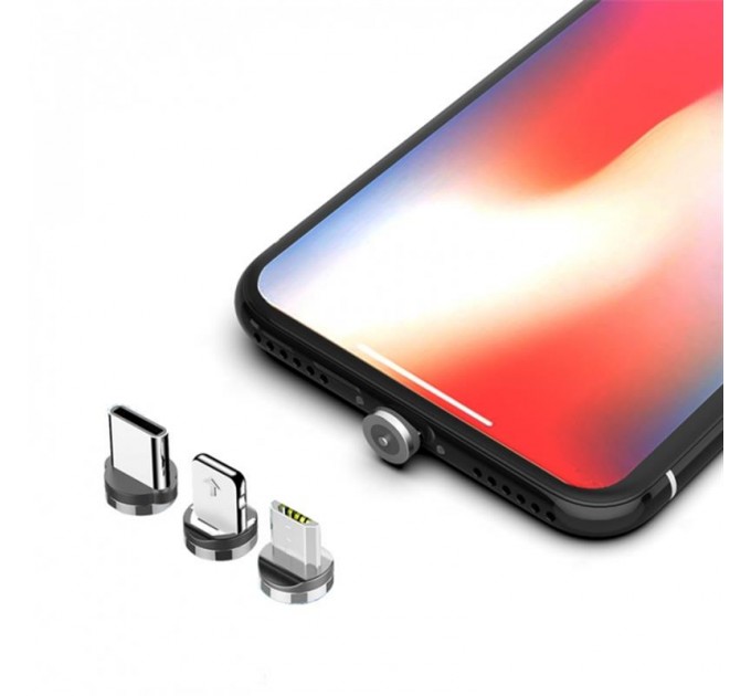 SkyDolphin Кабель SkyDolphin S59KIT Magnetic USB - Lightning + microUSB + Type-C 1м, Black (SDUSB-000547)