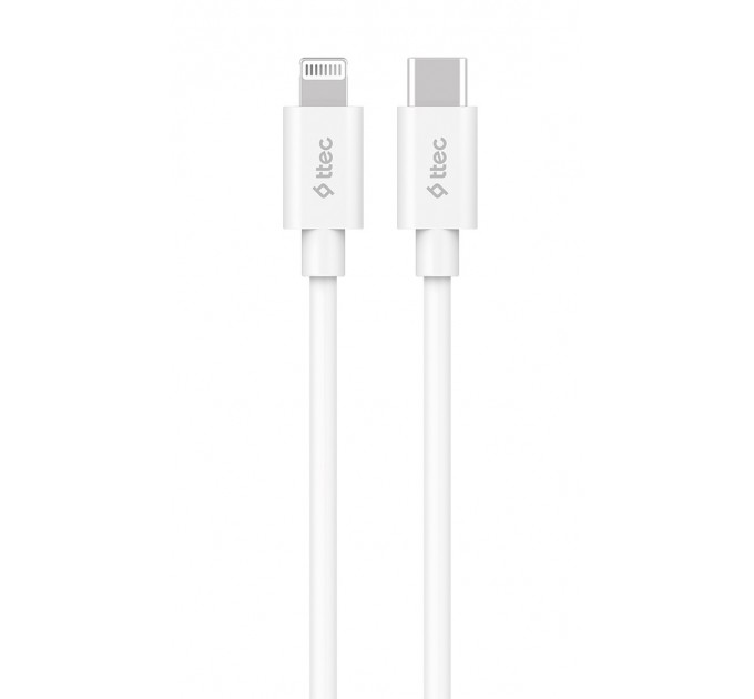 Кабель Ttec USB Type-C - Lightning (M/M), 1.5 м, White (2DKM04B)