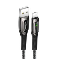 Кабель Usams US-SJ469 USB - Lightning, 1.2 м, Black (SJ469USB01)