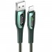 Кабель Usams US-SJ469 USB - Lightning, 1.2 м, Dark Green (SJ469USB02)