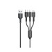 WK Кабель WK WDC-137 Upine Series 3-in-1 USB - Lightning + micro USB + USB Type-C (M/M), 1.2 м, Black (6941027616284)