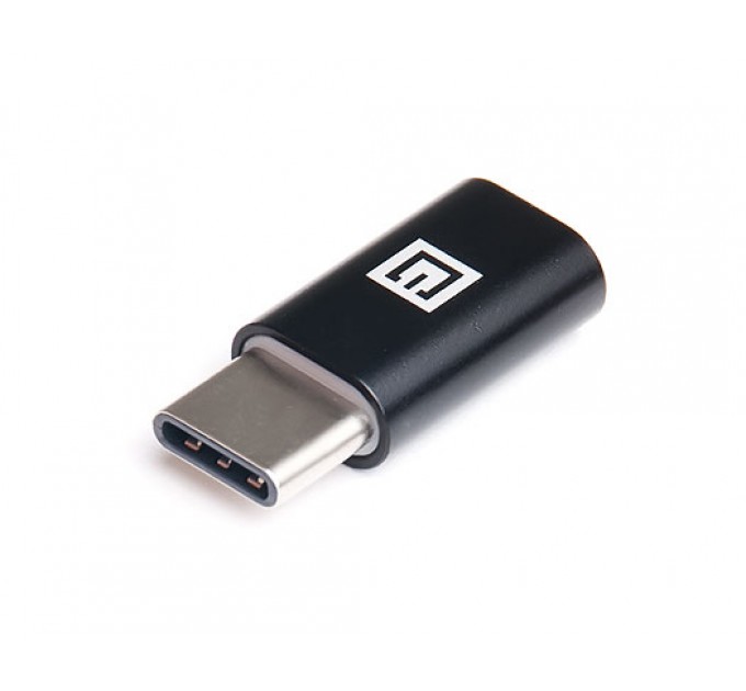 Адаптер REAL-EL micro USB - USB Type-C (F/M), Black (EL123500018)