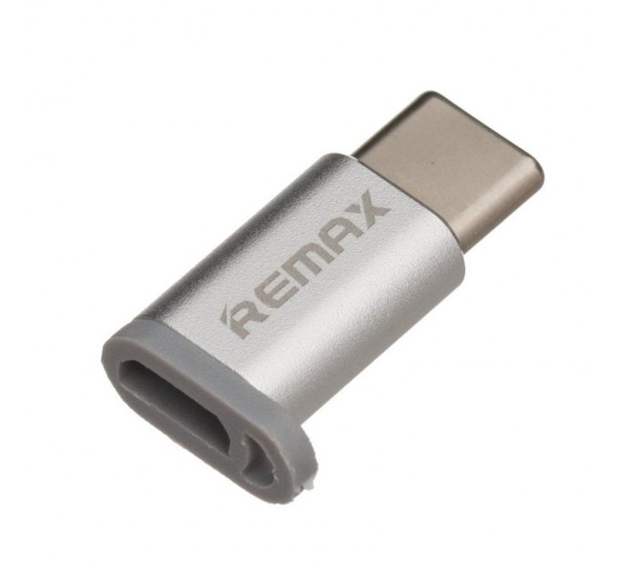 Remax Адаптер Remax Feliz micro USB - USB Type-C (F/M) Silver (6954851289791)