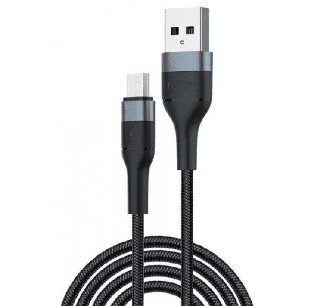 Foneng Кабель Foneng X51 Spiral Braided Cable USB - micro USB (M/M), 3 A, 1 м, Black (X51-CA-MU)