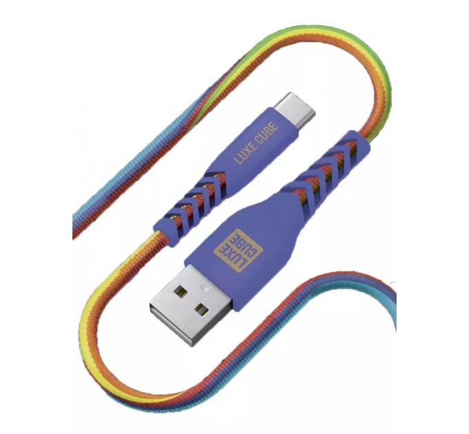 Luxe Cube Кабель Luxe Cube Kevlar USB - micro USB (M/M), 1.2 м, райдужний (8886668686259)