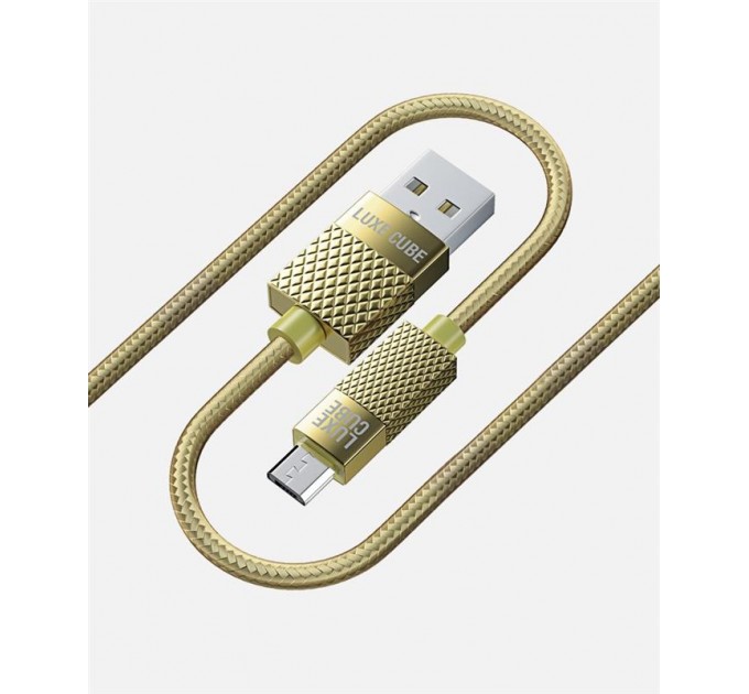 Кабель Luxe Cube Premium USB - micro USB (M/M), 1 м, золотистий (8889986489885)