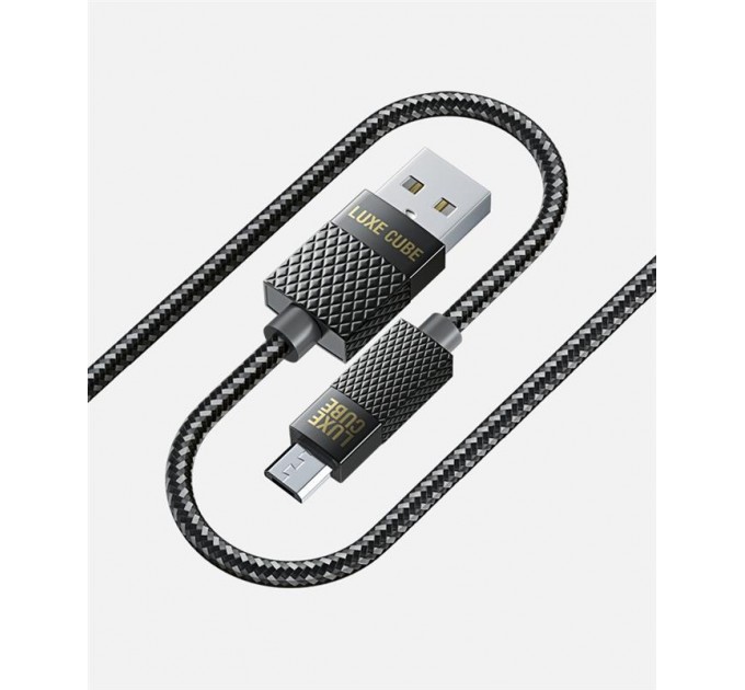 Luxe Cube Кабель Luxe Cube Premium USB - micro USB (M/M), 1 м, сірий (8886668686167)