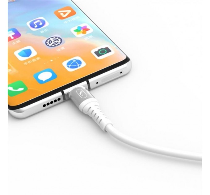Кабель SkyDolphin S05V TPE Frost Line USB - micro USB (M/M), 1 м, White (USB-000552)