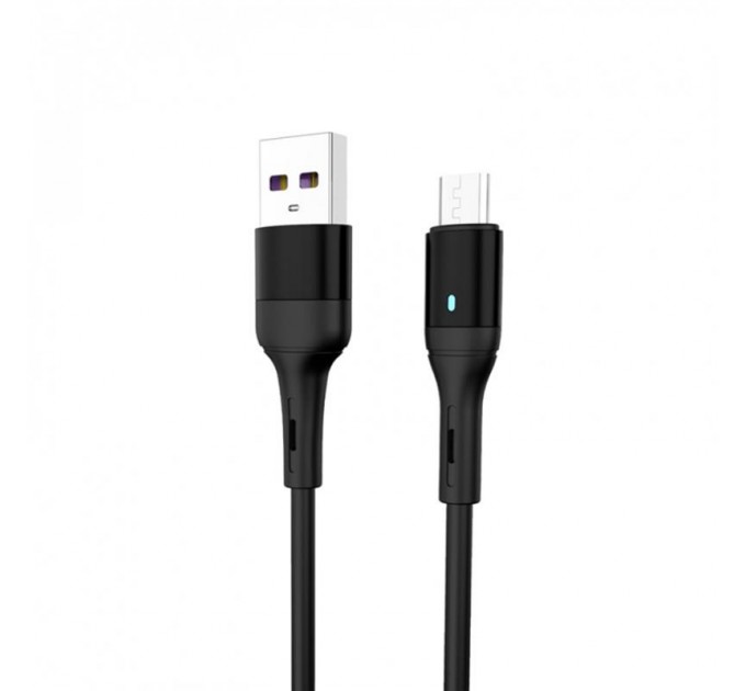 SkyDolphin Кабель SkyDolphin S06V LED Smart Power USB - micro USB (M/M), 1 м, Black (USB-000559)