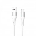 SkyDolphin Кабель SkyDolphin S06V LED Smart Power USB - microUSB 1м, White (USB-000558)