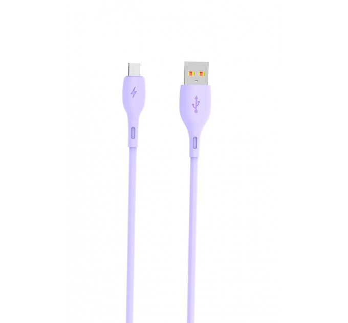 SkyDolphin Кабель SkyDolphin S22V Soft Silicone USB - micro USB (M/M), 1 м, Violet (USB-000606)