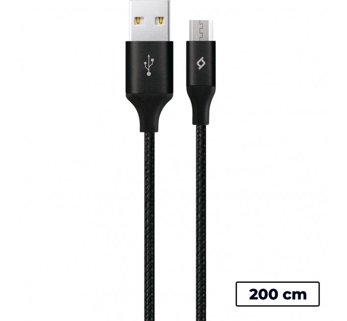 Кабель Ttec USB - мicro USB (M/M),  AlumiCable XL, 2 м, Black (2DK21S)