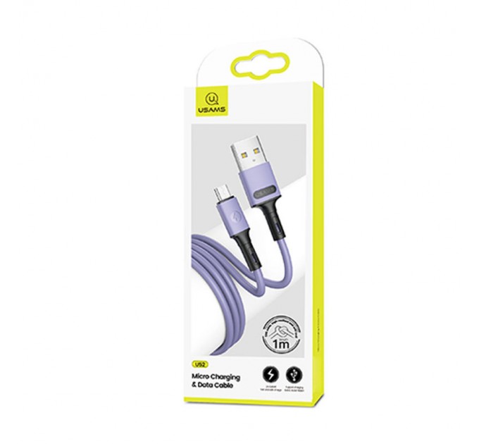 Usams Кабель Usams US-SJ435 USB - Micro USB, 1 м, Purple (SJ435USB04)