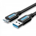 Vention Кабель Vention USB - micro USB Type-B (M/M), PVC Round nickel-plated, 1 м, Black (COPBF)